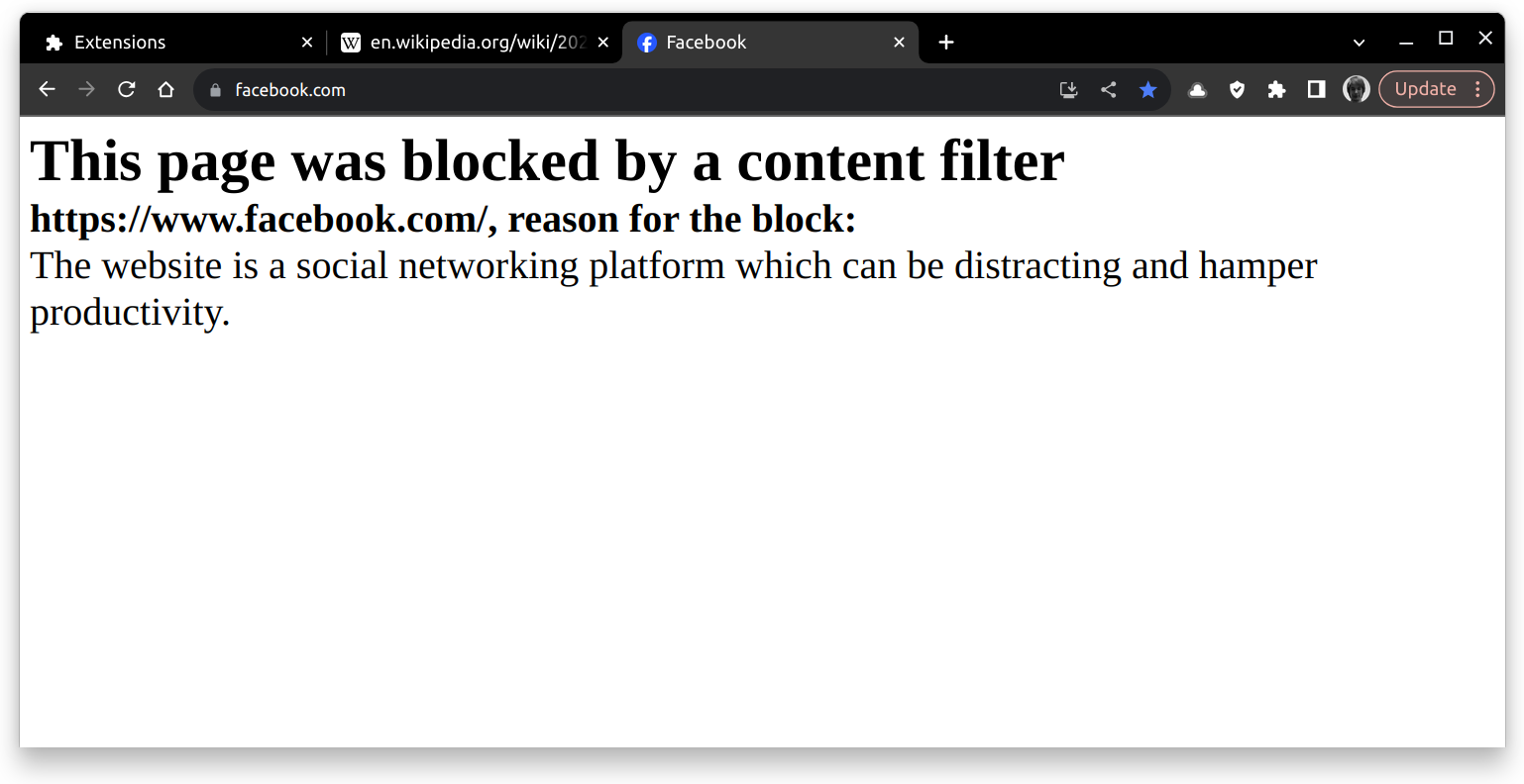 blocked page
